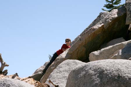 15 Joe lounging on college rock